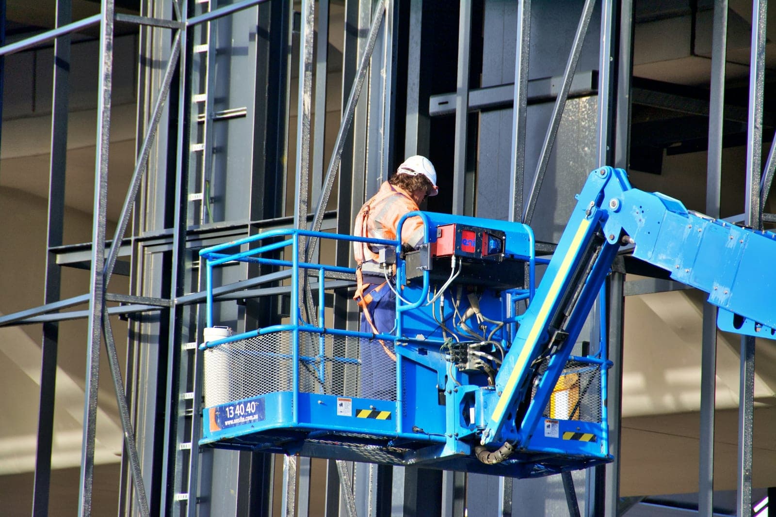 Contractor on a construction site