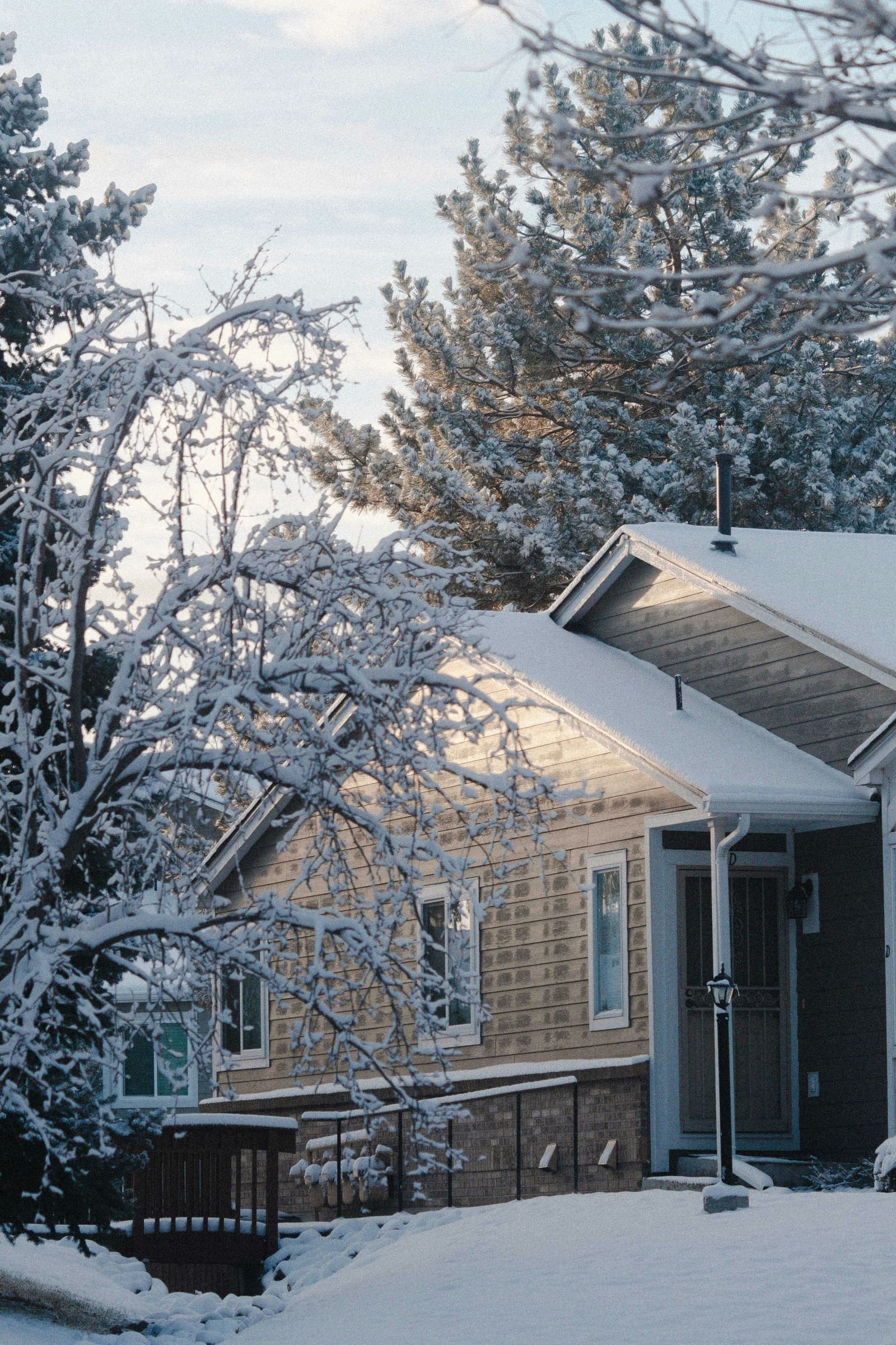 North Shore home in winter
